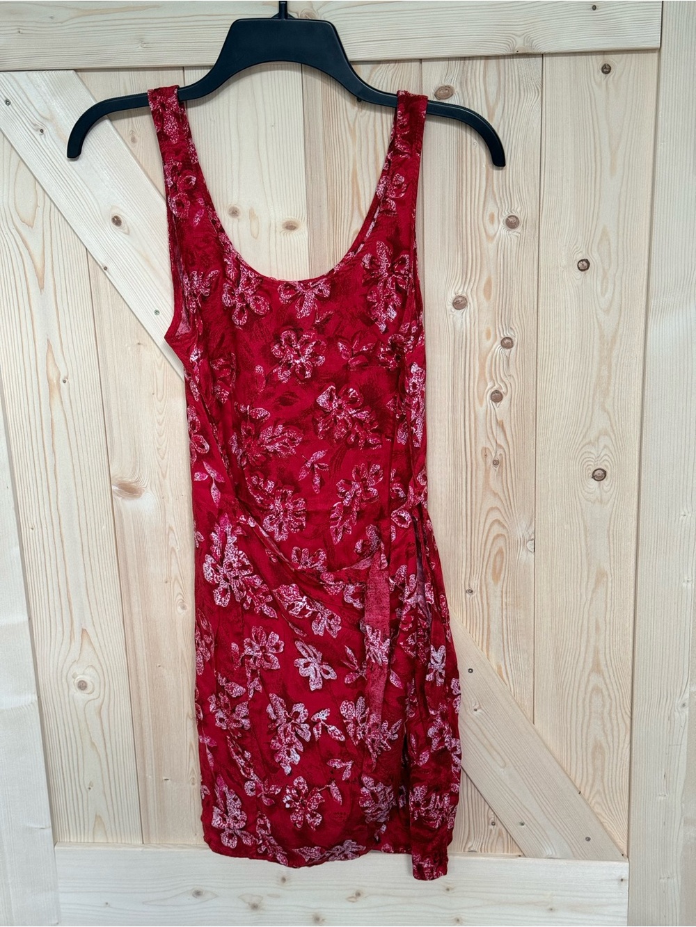 Tempted Red Floral Summer Dress